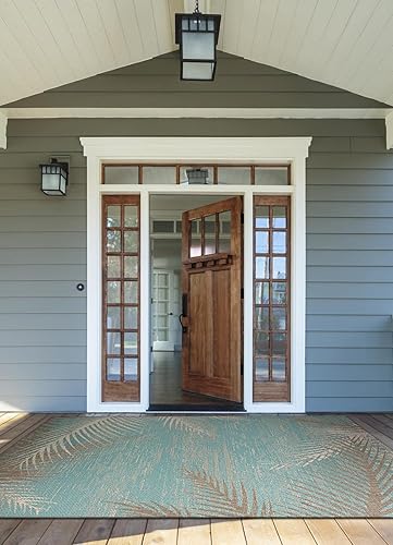 Miniatura 2 de Couristan Mónaco - Alfombra de área de 5 pies 10 pulgadas x 9 pies 2 pulgadas, color aguamarina