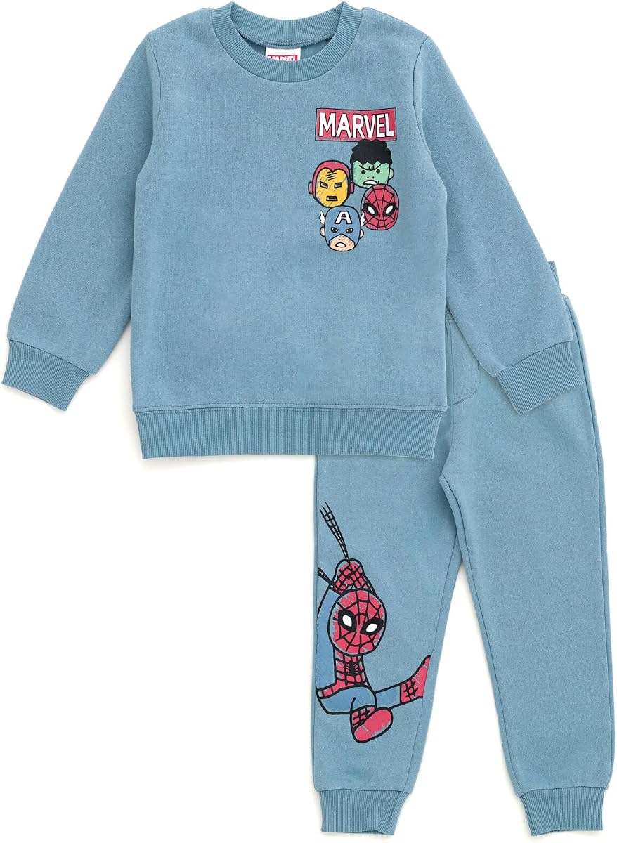 Marvel Avengers Boys' Fleece Sweatshirt and Jogger Set Toddler to Big Kid