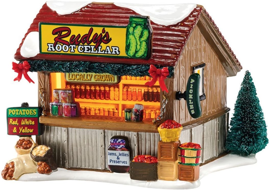 Dept 56 Snow Village 4044859 Rudy's Root Cellar Canned Goods New 2015