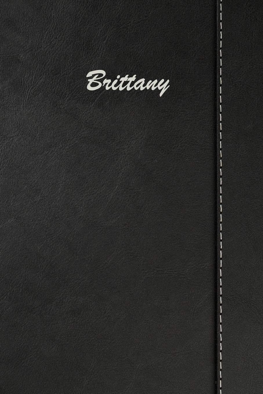 Brittany: Weekly Meal Planner Simulated Black Leather Track And Plan Your Meals 52 Week Food Planner / Diary / Log / Journal / Calendar Meal Prep And Planning Grocery List