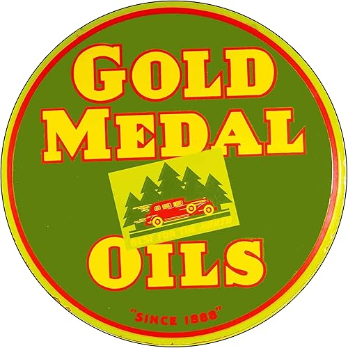 Miniatura 171 de Brotherhood Letrero de gas vintage de reproducción de letreros de metal vintage, letrero redondo de metal para garaje y hogar, 8 pulgadas de Nourse