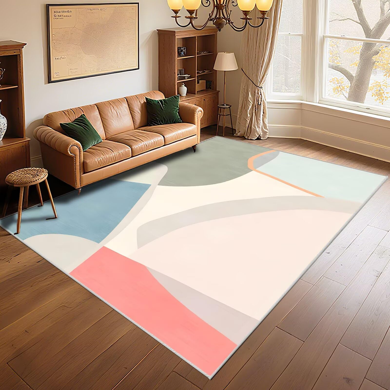 Bardzo duży dywan 200 x 300 cm do użytku na zewnątrz i wewnątrz wygodny nowoczesny minimalistyczny dywan na patio, do domu, biura, przedpokoju i dekoracji pokoju dziewczęcego