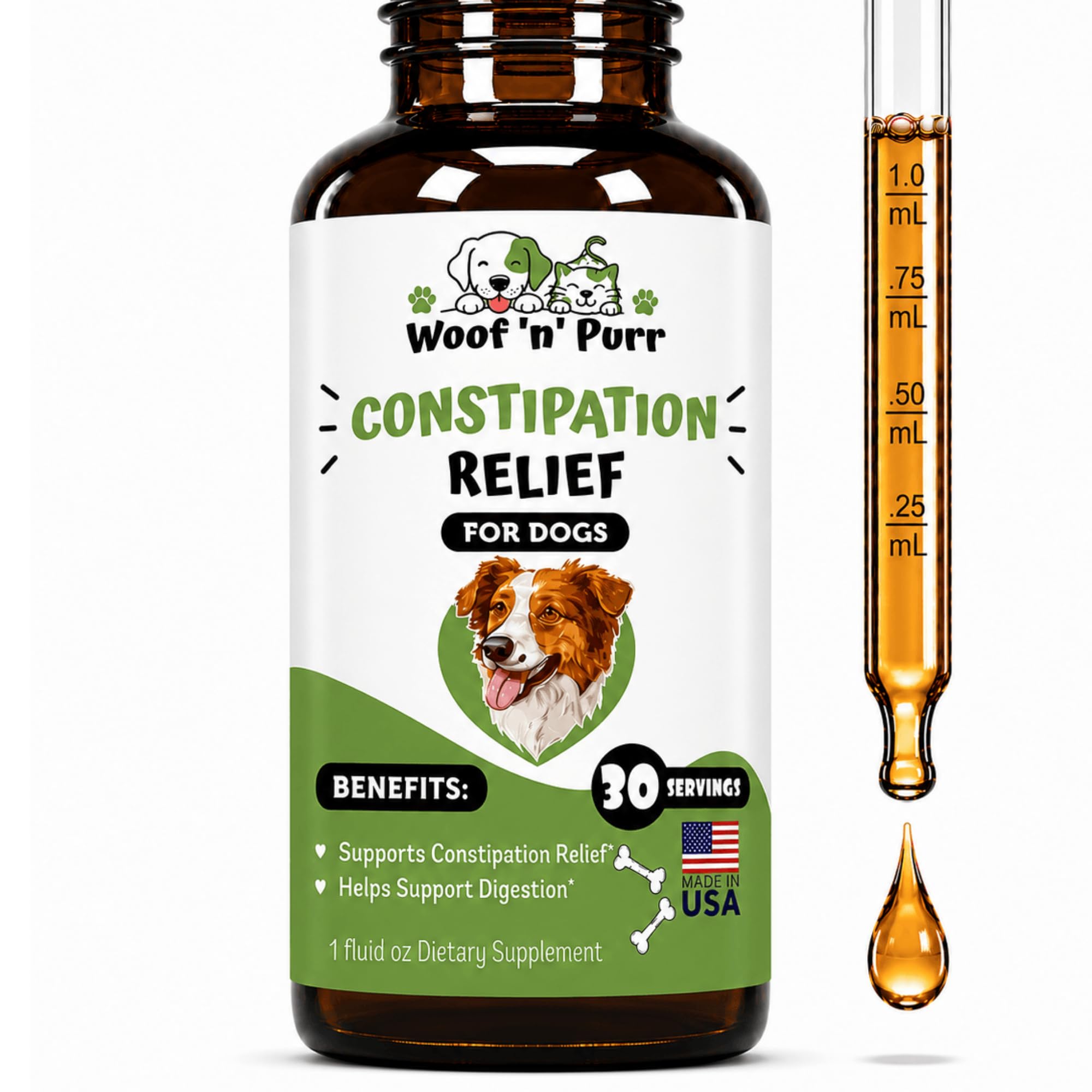Woof 'n' Purr Dog Constipation Relief Drops