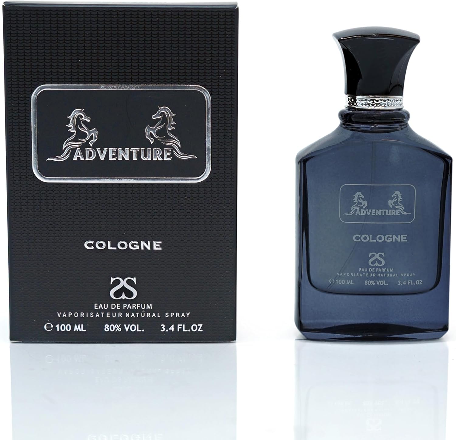 ADVENTURE COLOGNE by Symphony Eau De Parfum, 100ml 3.4oz, Inspired by Aventus Cologne, Luxury Perfume for Men, Long Lasting Woody Fragrance, Aromatic Fresh Masculine
