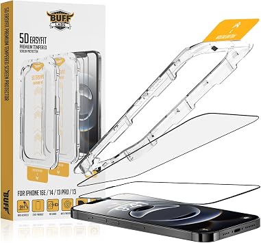 Buff iPhone 16 Serisi ile Uyumlu 5D EasyFit 2 Adet Kolay Uygulama Aparatl  Ekran Koruyucu Temperli Cam iPhone 16e
