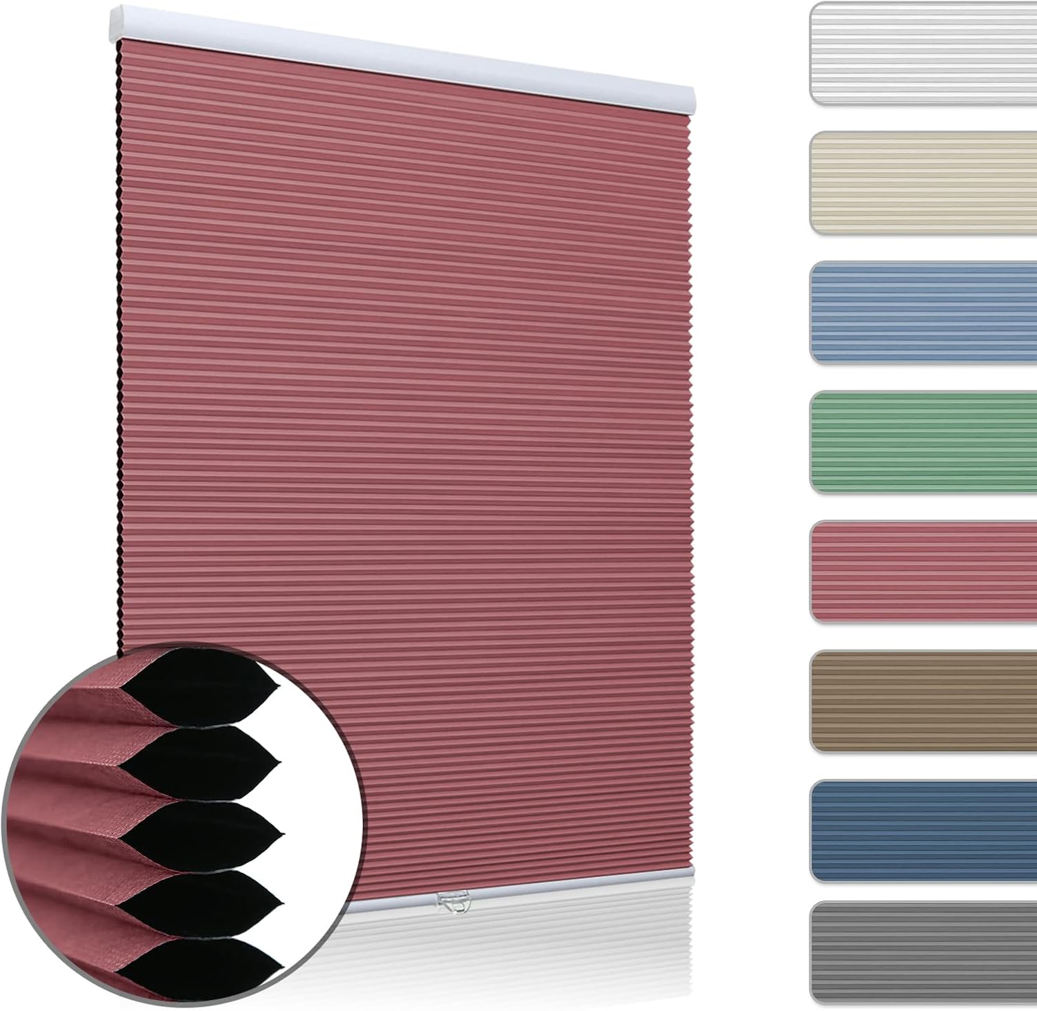 Custom Cordless Cellular Shades Blackout Thermal Insulated