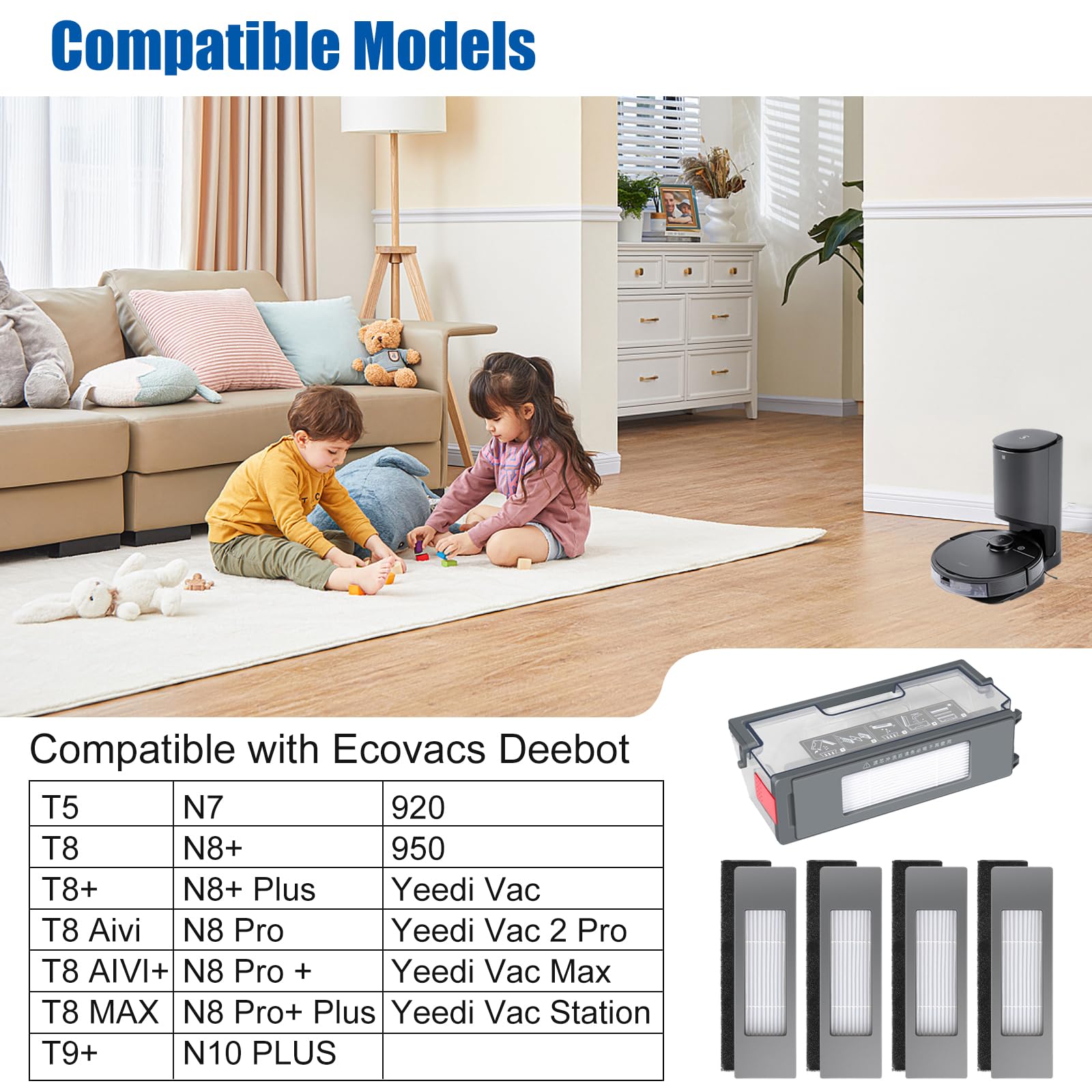 HEPA Filter for V28 Cordless Vacuum Cleaner, 2Pcs