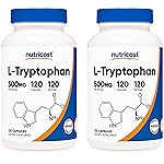 Nutricost L-Tryptophan 500mg, 120 Capsules (2 Bottles)