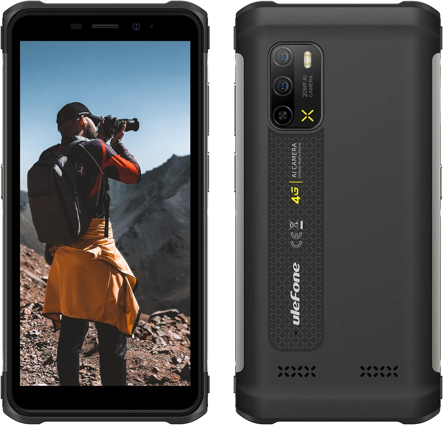 Ulefone Power Armor 13 Téléphone Portable Incassable Débloqué, 13200mAh, 256Go + 8Go, Télémétrie