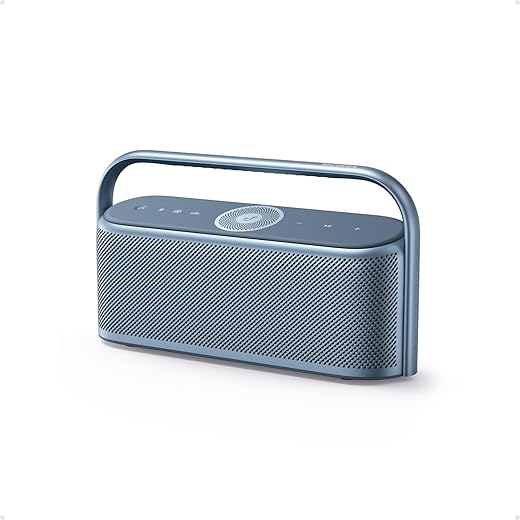 Soundcore Motion X600 Portable Bluetooth Speaker with Wireless Hi-Res Spatial Audio,50W Sound, IPX7 Waterproof, 12H Long Playtime, Pro EQ, Built-in Handle, AUX-in (Blue)