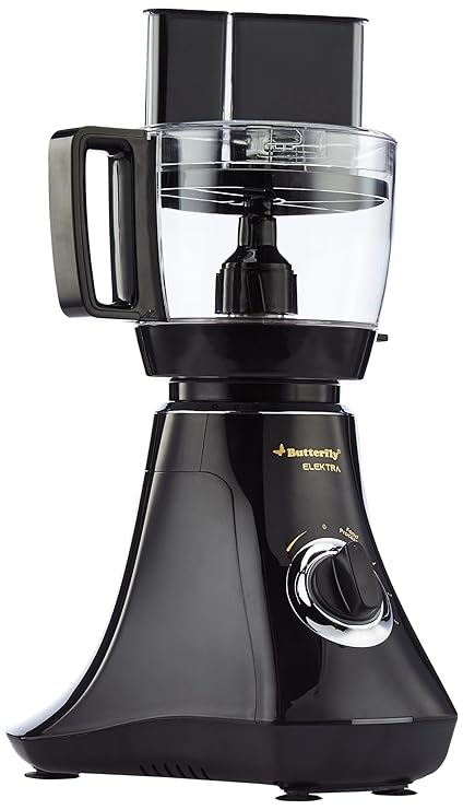 Butterfly Elektra 1 Hp Food Processor, 6 Jars, 9 Attachments, Black - 750 Watts