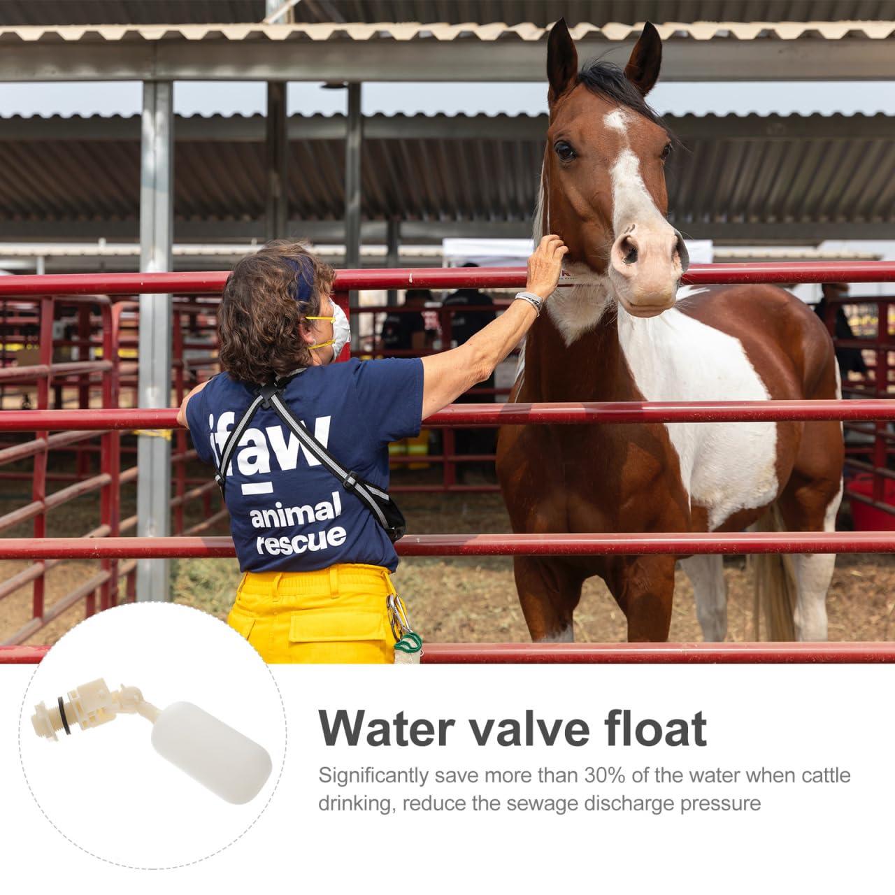 POPETPOP 2 unids Válvula de Flotador de Acero Inoxidable Abrevadero Automático Tazón Ganado de Caballo Cerdo Ovejas Perro A través de Agua