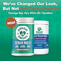Vista 2 de Doggie Dailies Senior Essentials Multivitamínico para perros masticables suaves Multivitamínico avanzado para perros Apoyo nutricional