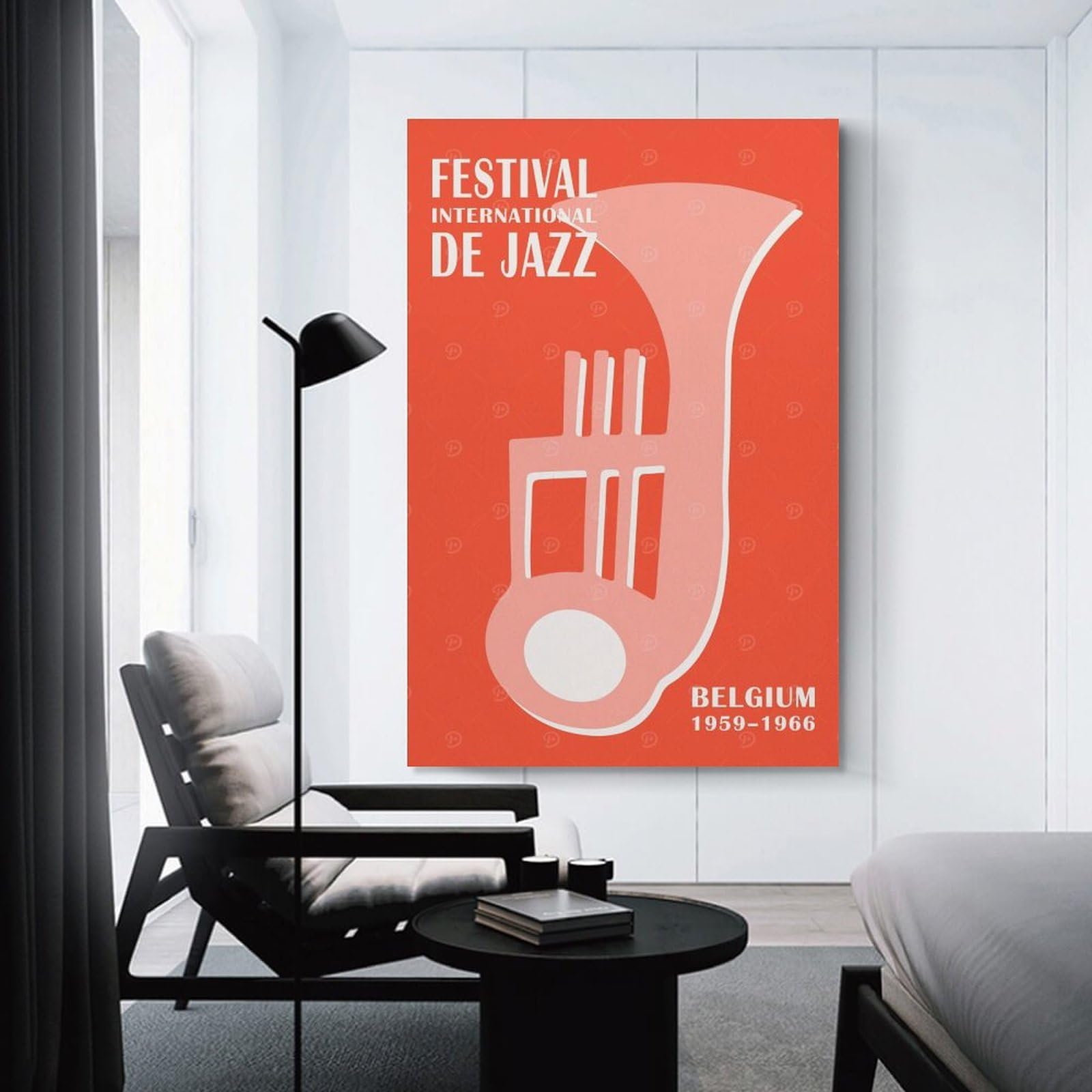 Junmoney Festival De Jazz Belgium Canvas Art Print, 24x36inch(60x90cm), for Home Walls, Creative Rooms Or Shared Spaces, Decorative Artwork with Broad Appeal