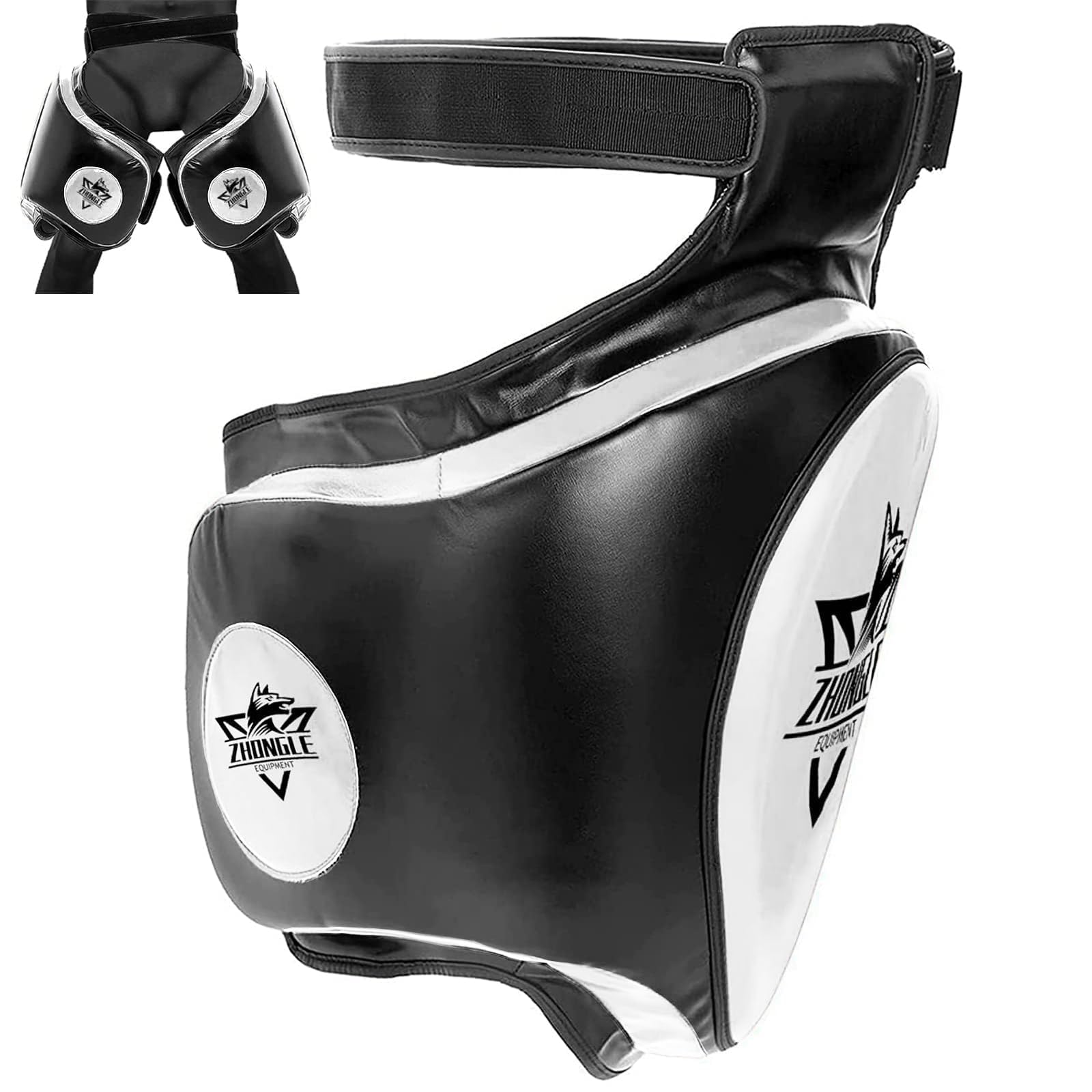 Cuscinetti per Cosce Muay Thai, Protezioni per Coscia per Sport Coscia Max Thick 10,2 Cm, Muay Thai Thigh Guards Kick Pads, Kicking Leg Pads per Muay Thai, UFC, Taekwondo, Heavy Hit Training