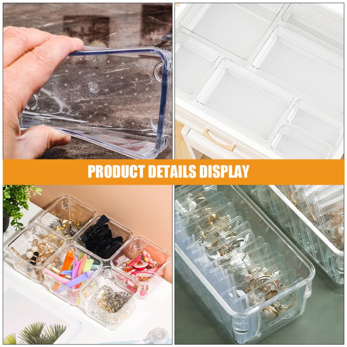 Caja de Almacenamiento para Cajones Transparente Pet 15 Piezas