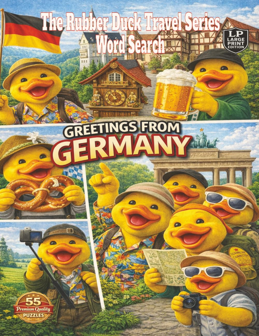 The Rubber Duck Travel Series Word Search: Germany: Large Print Edition Adventure in 1000 Words Exploring the Black Forest, the joy of Oktoberfest, pretzels, cuckoo clocks, and rustic hilltop castles