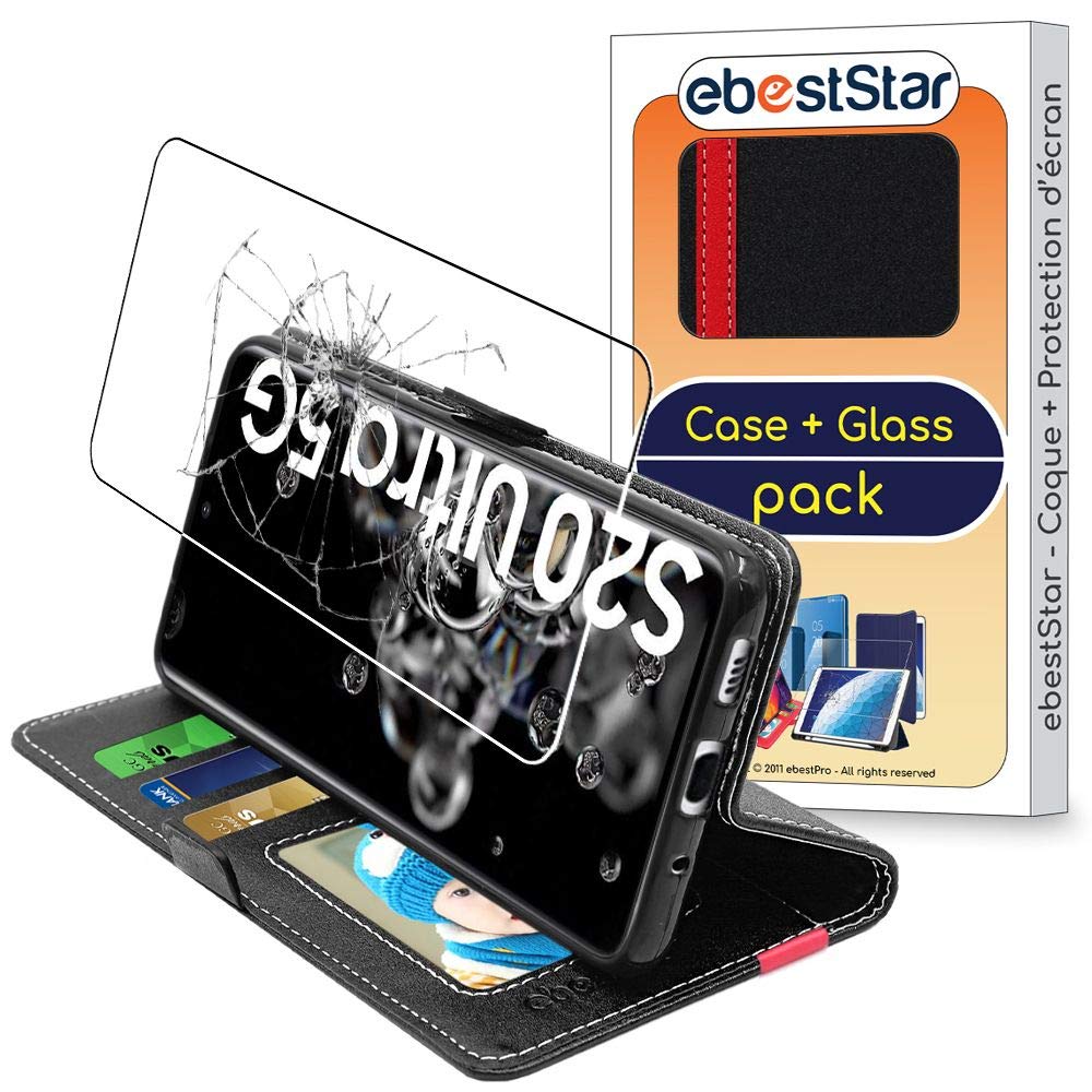 EbestStar Cover A Libro Portafoglio Per Honor 20 / Huawei Nova 5T - Pelle PU Con Slot Per Carte, Supporto Multifunzione, Nero E Rosso