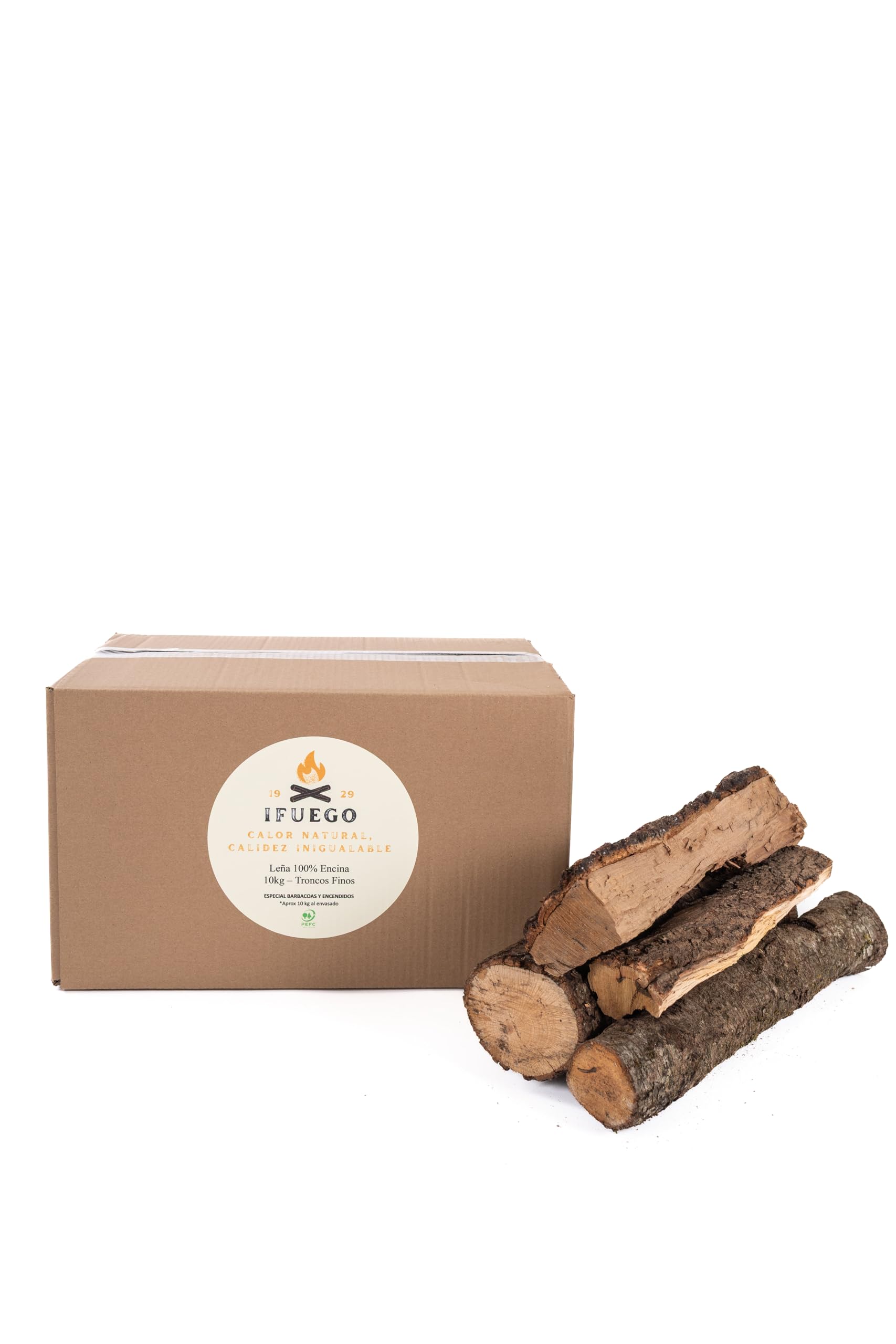 Leña para Barbacoas 100% Encina de Fácil Encendido (10kg)