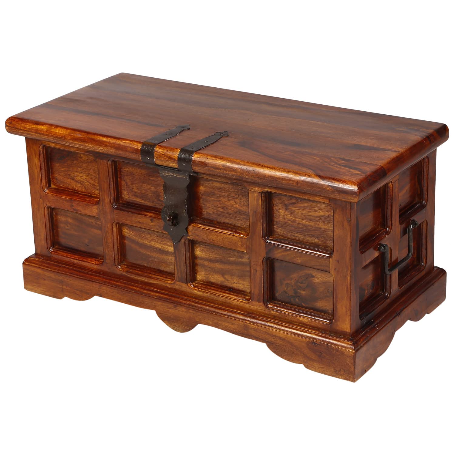 THAR ARTS AND FURNITURE Wooden Sheesham Wood Trunk Box Wooden Trunk