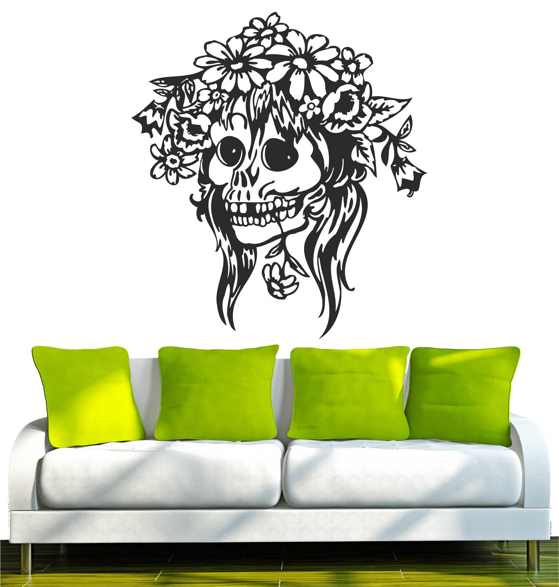 INDIGOS UG - Decalcomanie da muro - adesivi da parete - Murale - tribale, 40 x 26 cm - Nero - Decorazione per soggiorno, camera dei bambini, ufficio