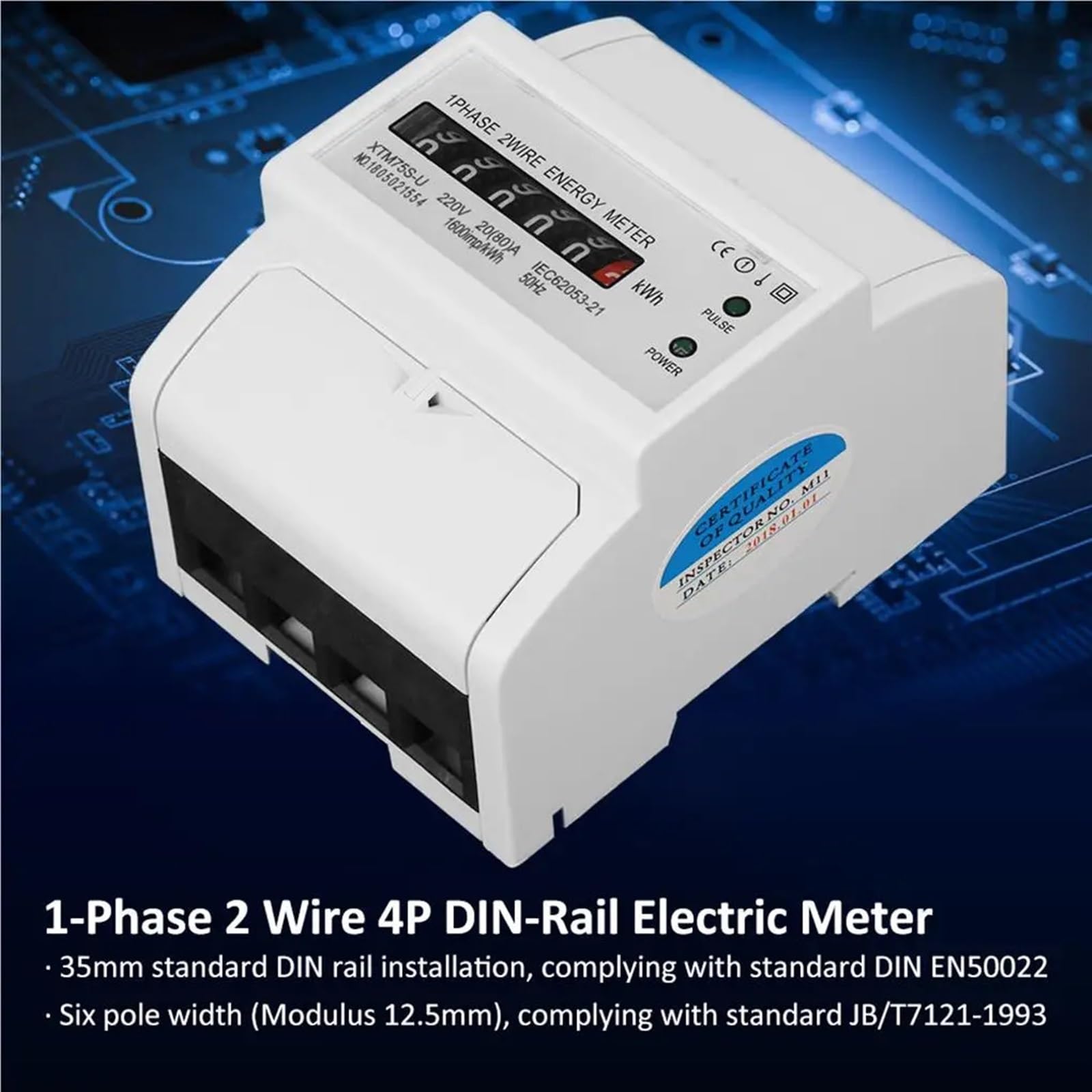 Electric Meters Voltage Display Power Shower LCD Screen Household Accessories Long-Lasting Adjustable Safety Electronic Supplies