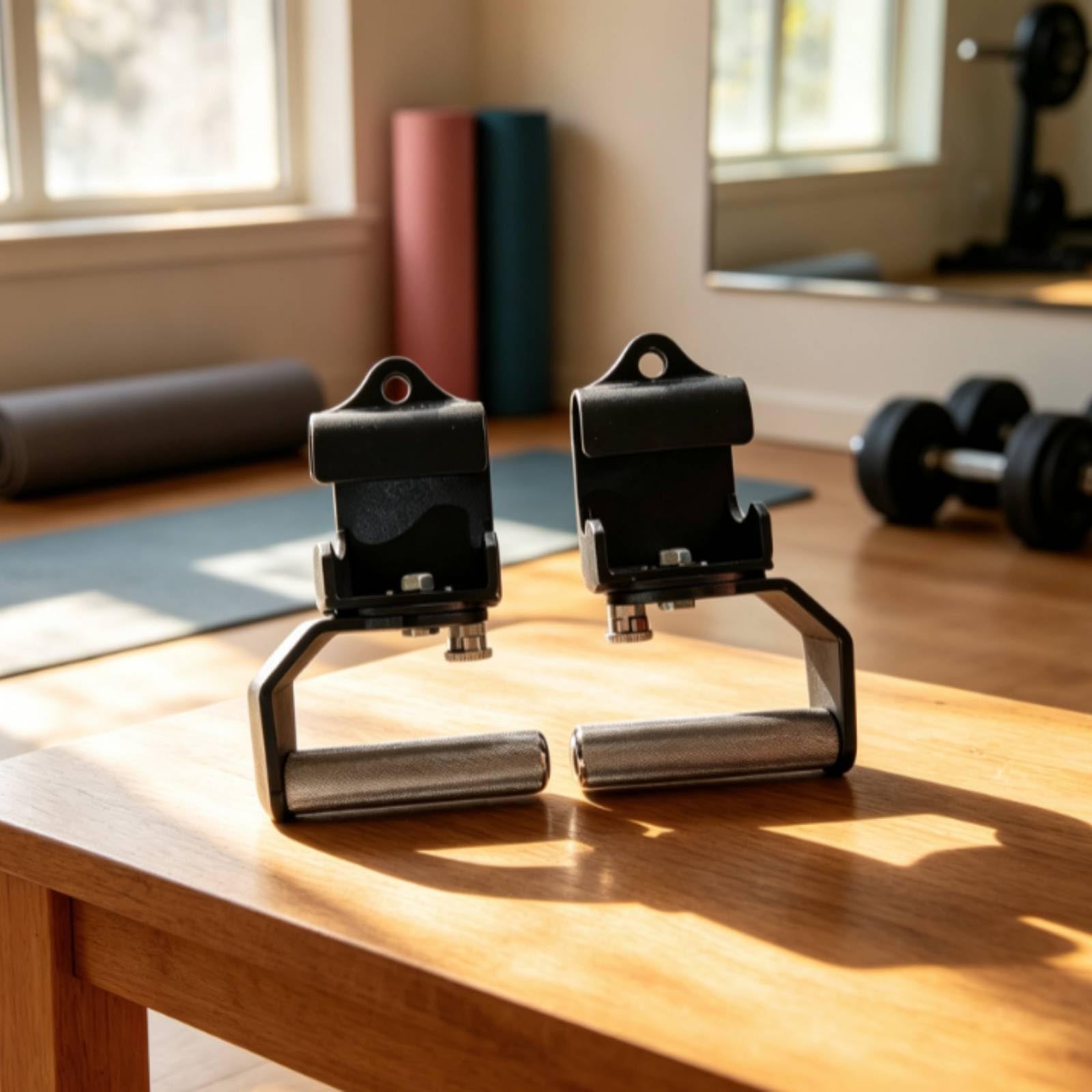 harayaa Exercise Rotation Handle Trainingsgriff Kabelzuggriff Klimmzuggriff Rudergriff aus Stahl mit 360 Grad Drehung Und Griffiger Oberfläche für Latzug Kraftsport Fitnessstudio