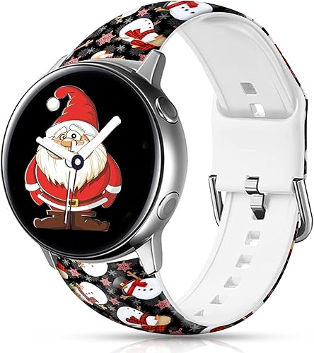 Correas de Navidad de 0.787 pulgadas compatibles con Samsung Galaxy Active 2 de 1.732 pulgadas, 1.575 pulgadas, Galaxy Watch 3 de 1.614