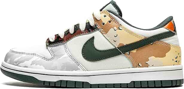 Amazon.com | Nike Youth Dunk Low GS Sail Multi-Camo, Sail