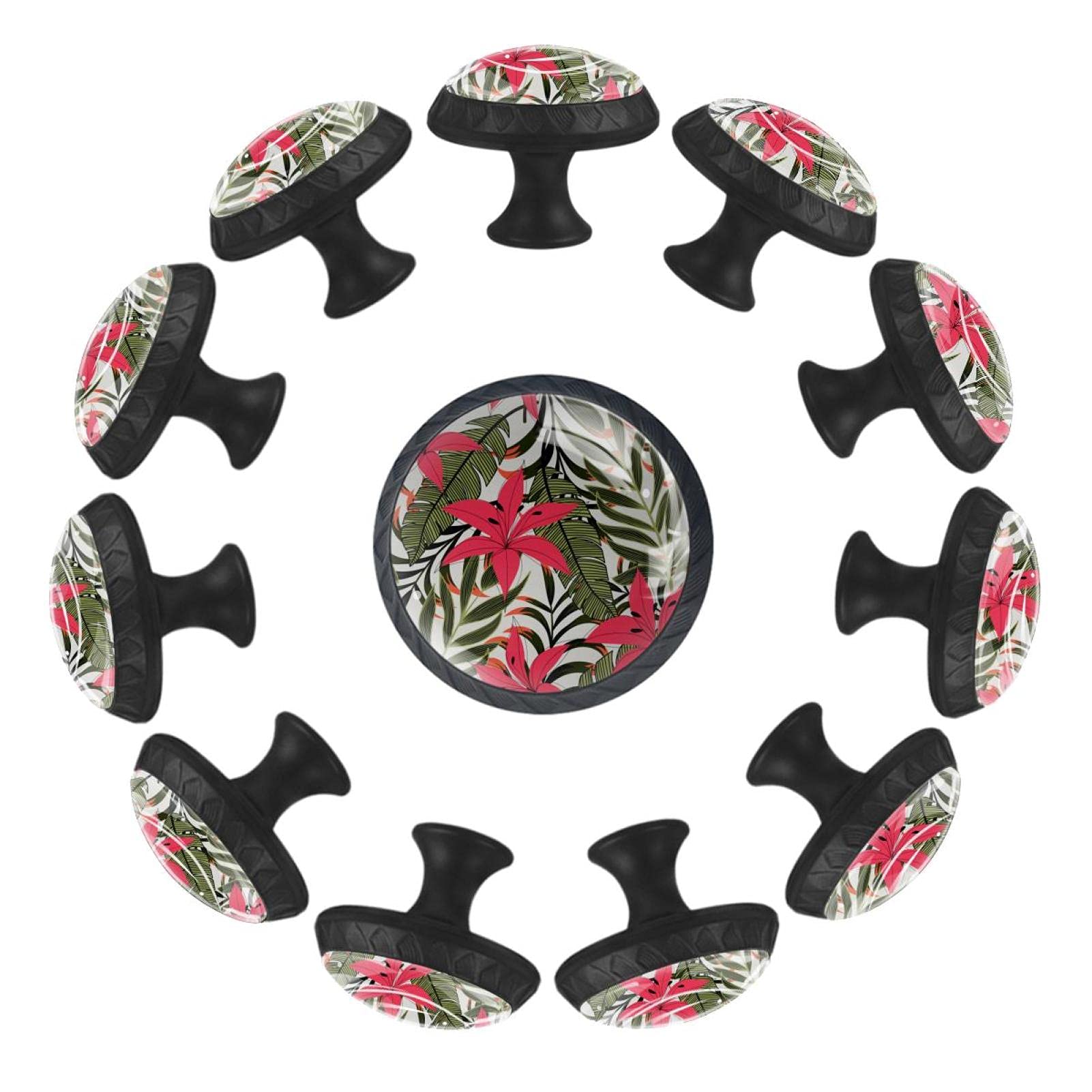 Boutons de tiroir motifs fleurs tropicales pour décorer la chambre enfant