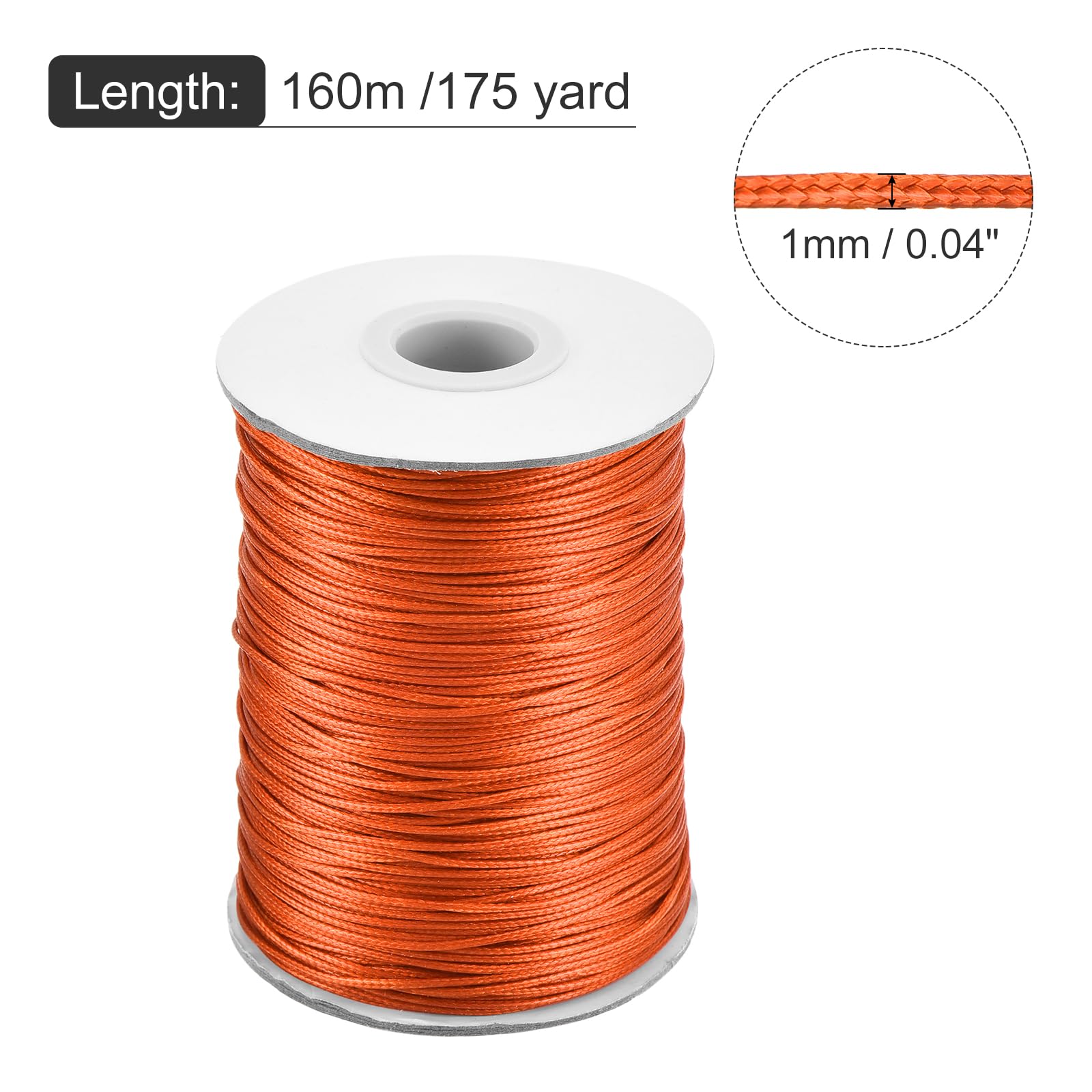 Amazon.co.jp: uxcell ブレスレット作り用 ワックスコード 1mm
