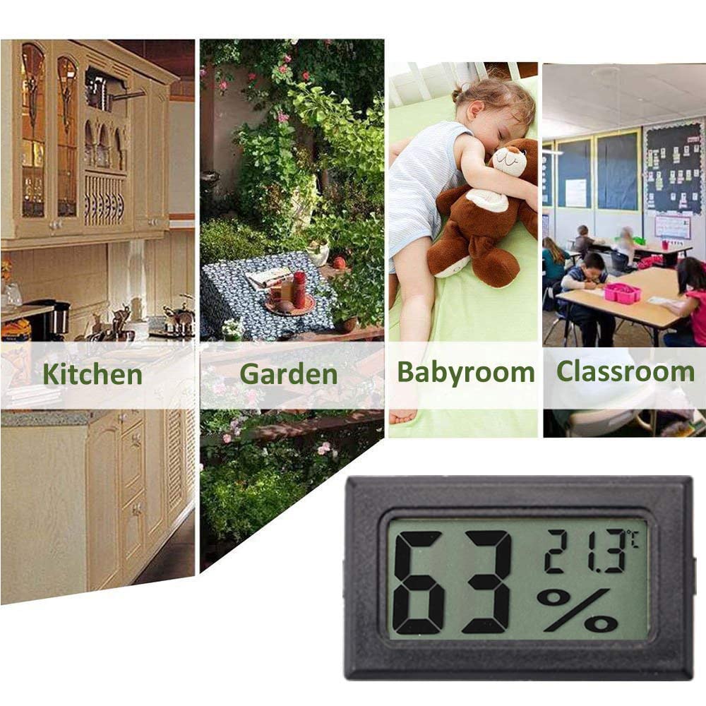 Termoigrometro Digitale - Misuratore Di Umidità E Temperatura Per Casa E Ufficio (2 Pezzi) - Foto 11