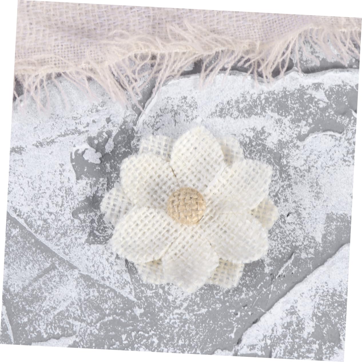STOBOK 30stücke Jute Burlap Blumen Diy Vintage Deko Für Rustikale Hochzeiten Und Partys Weiße Handmade Materialien Für Tischdekoration Und Bastelprojekte