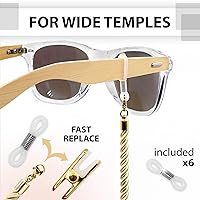 Vista 19 de Cordón de soporte de cuerda para gafas - Accesorio de soporte de correa para gafas de terileno Negro