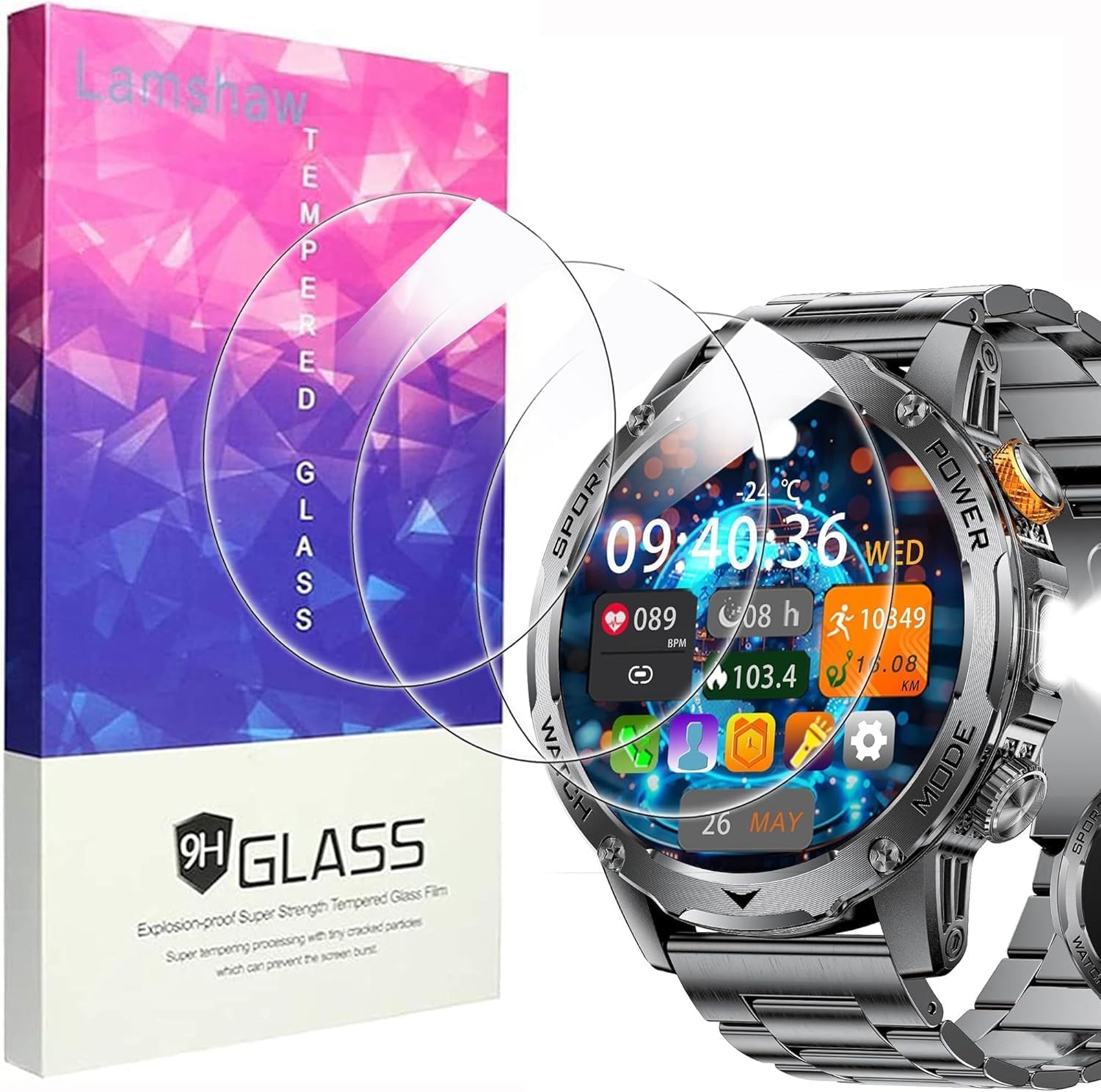dipos I 6X Pellicola Protettiva Compatibile con Orologio 51.5 mm