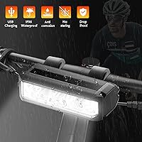 Vista 4 de High Lumens Super Bright Bike Light for Night Riding, USB Rechargeable Bicycle Headlight, Waterproof Bike Headlight, Waterproof Bike Headlight and