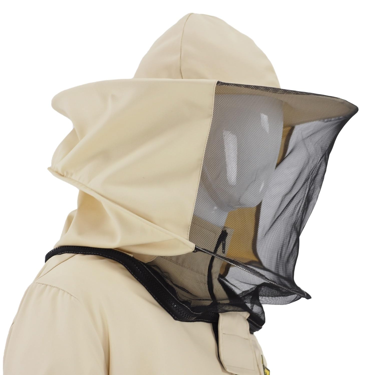 LYSON Imkerjacke mit abnehmbarem Hut, Imkerbluse mit Schleier, Schutzhemd für Imker Beekeeping Jacket Schutz gegen Bienen Insekten Imkerbekleidung Grösse S Imkereibedarf Imkerzubehör