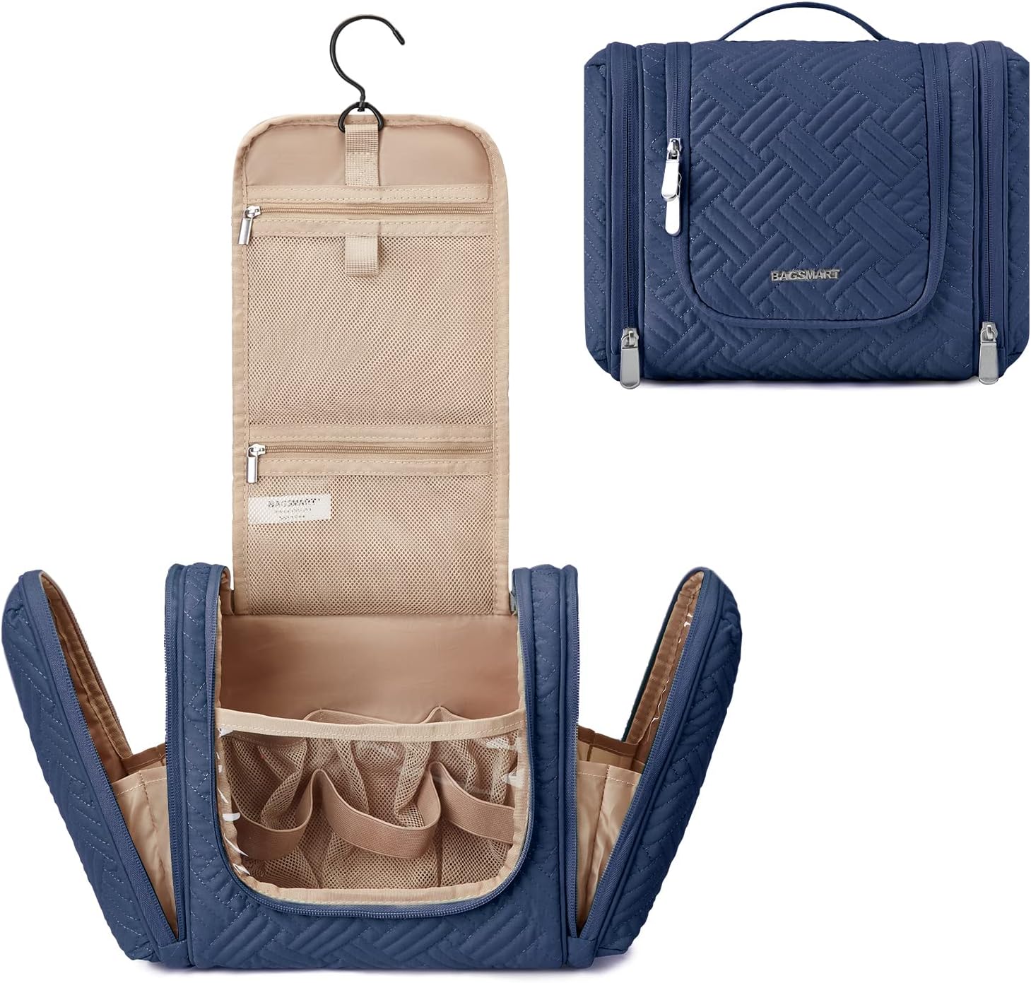 BAGSMART Travel Toiletry Bag for Women, Hanging Toiletry