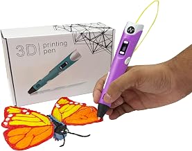 NFIL3D Pen for Kids & Adults|3D Pen Starter Kit – Includes 3Pcs Filament 5Meter Each,1Pcs Cable, 1Pcs Stand,1Pcs Stencils & 1Pcs Pen - for Kids & Gift Set for Birthday (Purple)