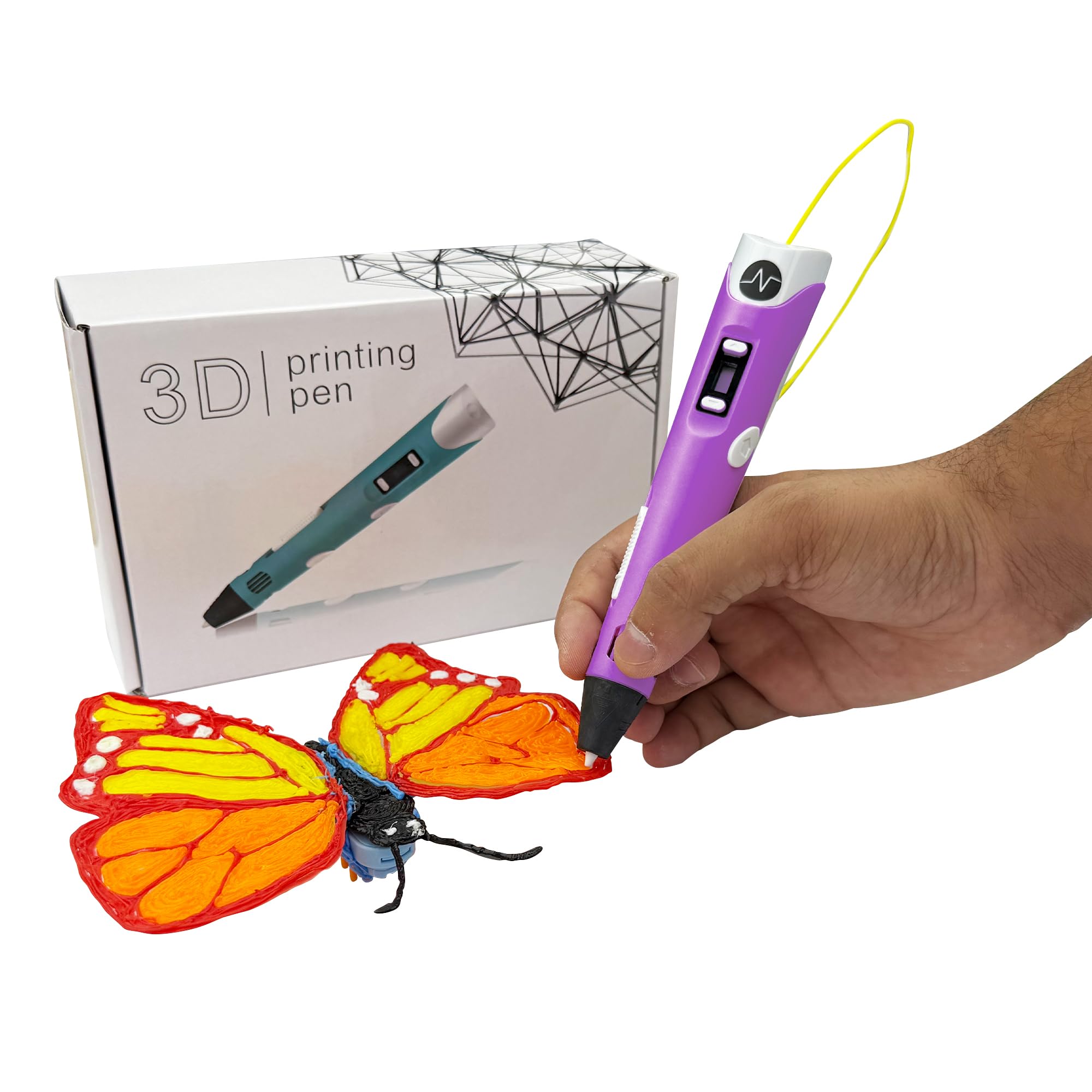 NFIL3D Pen for Kids & Adults|3D Pen Starter Kit – Includes 3Pcs Filament 5Meter Each,1Pcs Cable, 1Pcs Stand,1Pcs Stencils & 1Pcs Pen - for Kids & Gift Set for Birthday-image-18