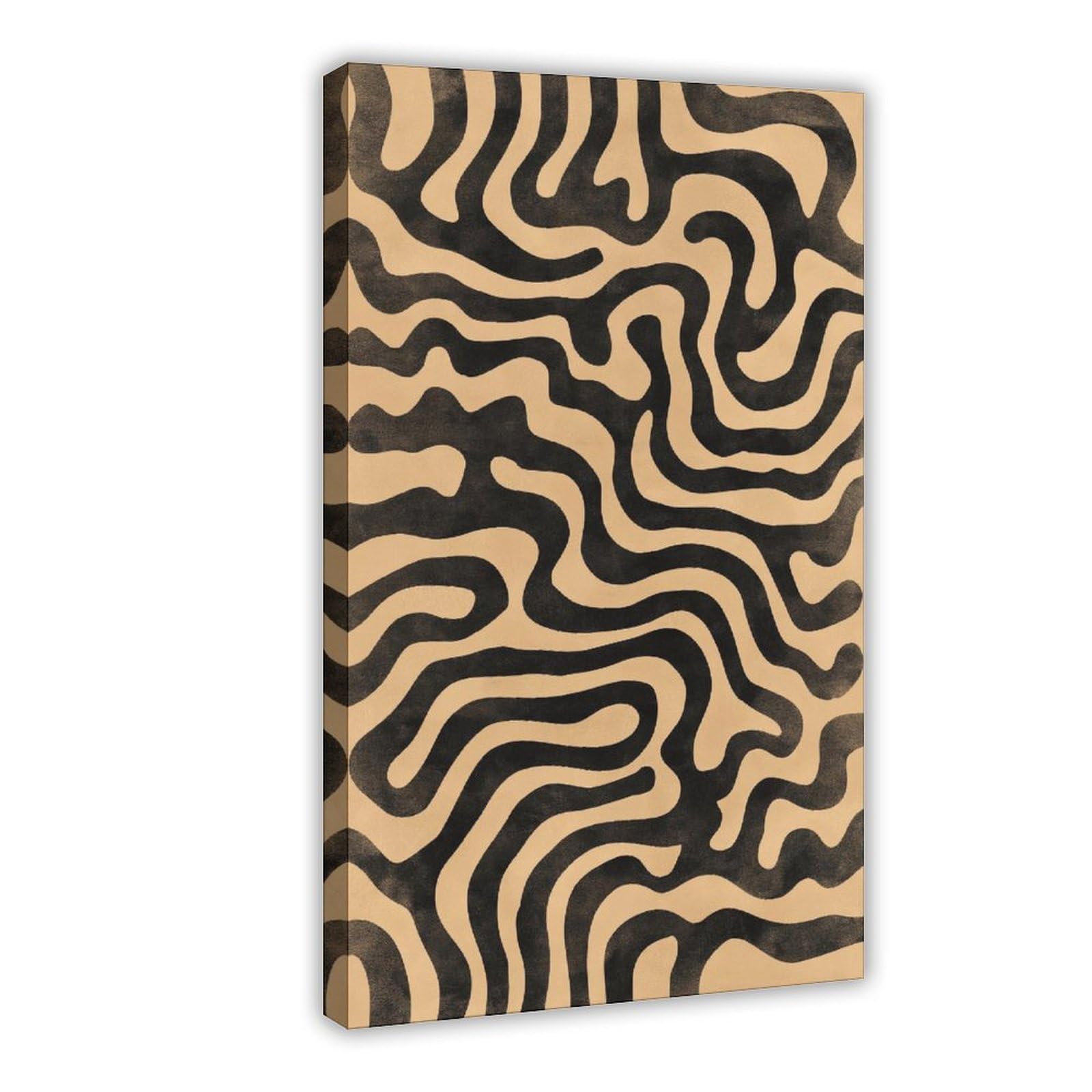 YWTJAX Neutral Abstract Line Poster Canvas Poster for Bedroom Decor Gift