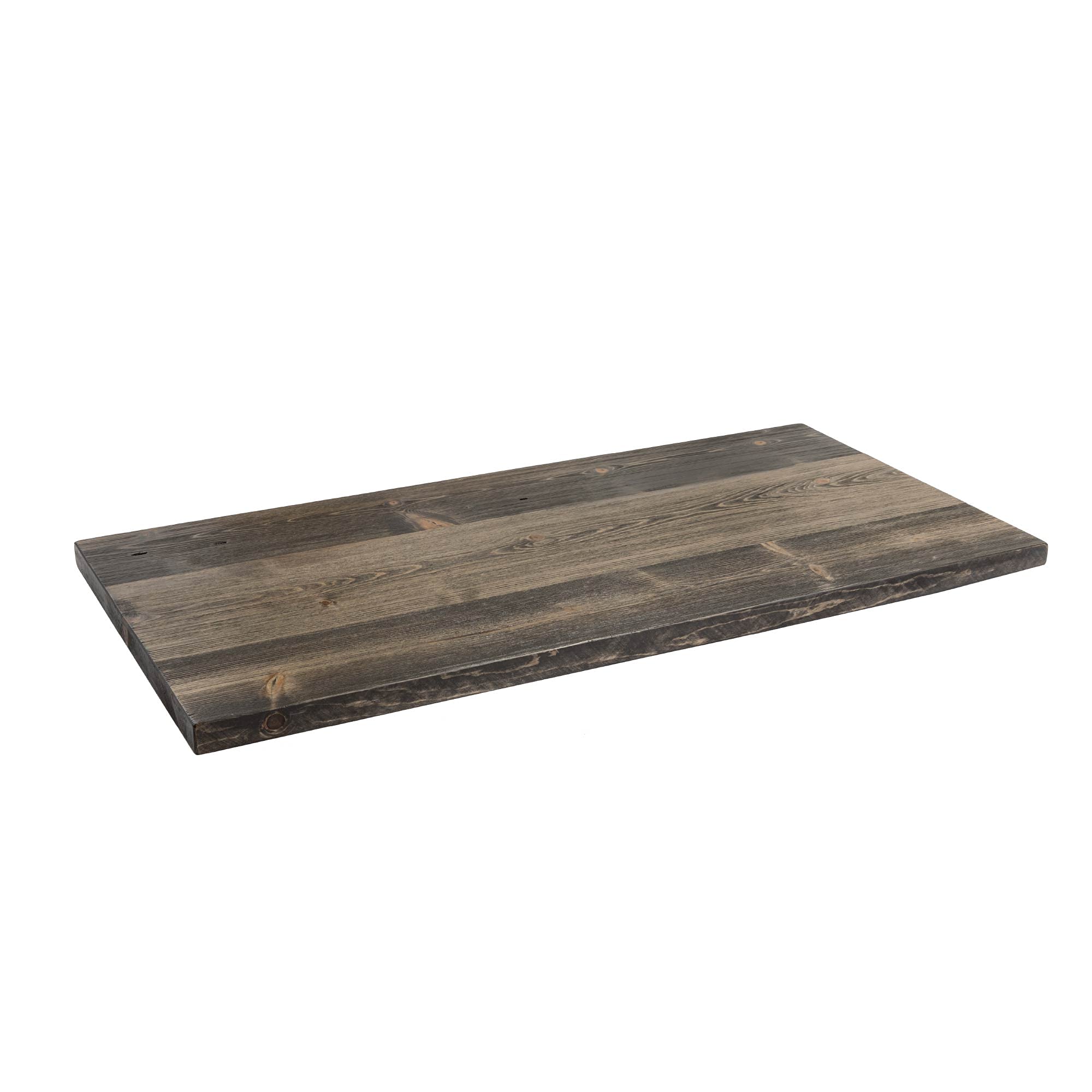 PIPE DECOR Restore Solid Wood Coffee Table Top 18 in. x 36 in. x 1.25 in. Reclaimed Ponderosa Pine in Boulder Black