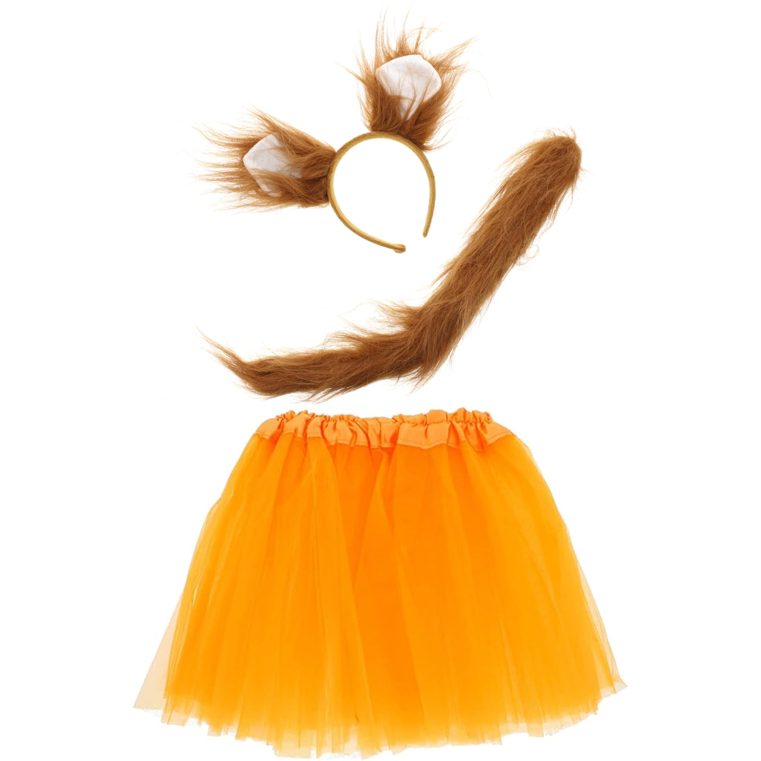 Zac's Alter Ego Animal Ears Bow Tie Tail Tutu Costume Set for World Book Day, Halloween, Nativity, & Fancy Dress Party Skirt Accessories