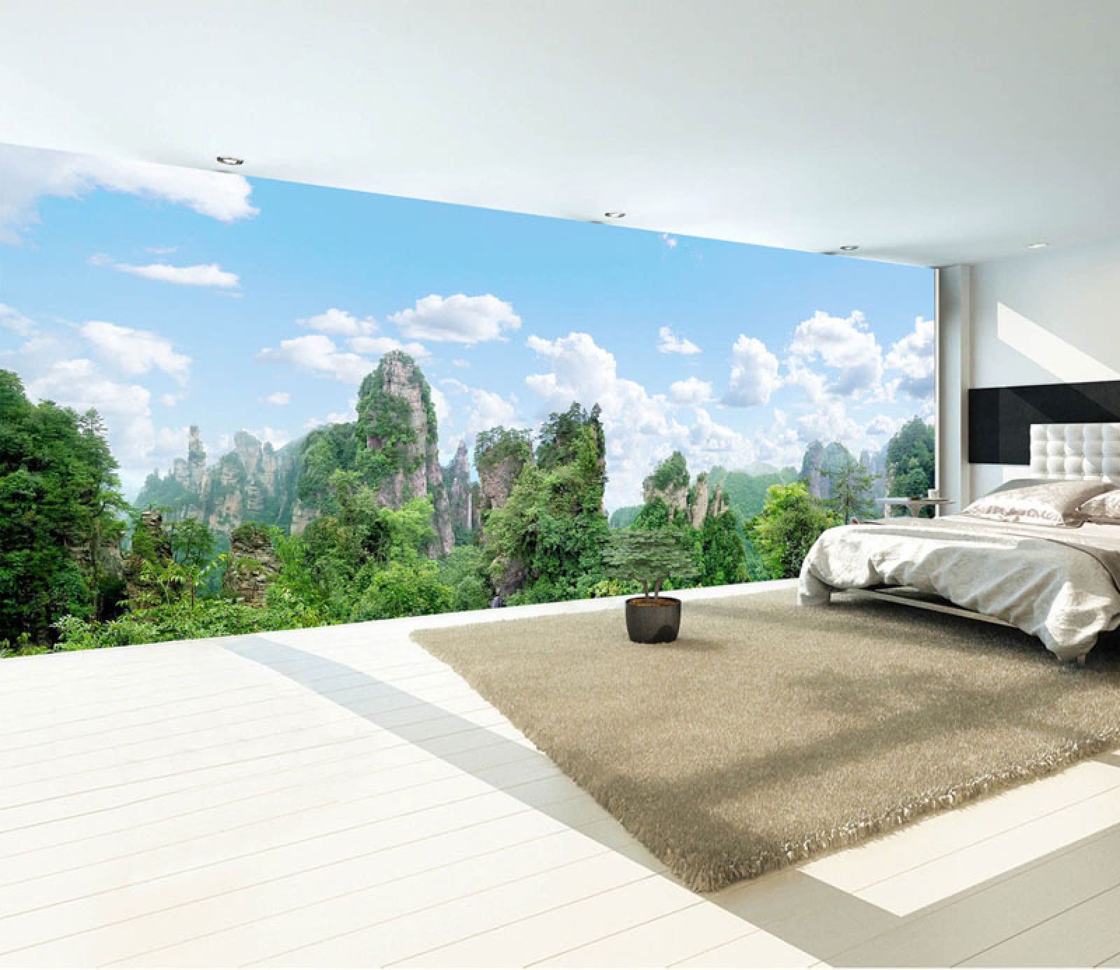 Papier Peint Art Montagne 3D : revêtement mural haut de gamme 350x245cm