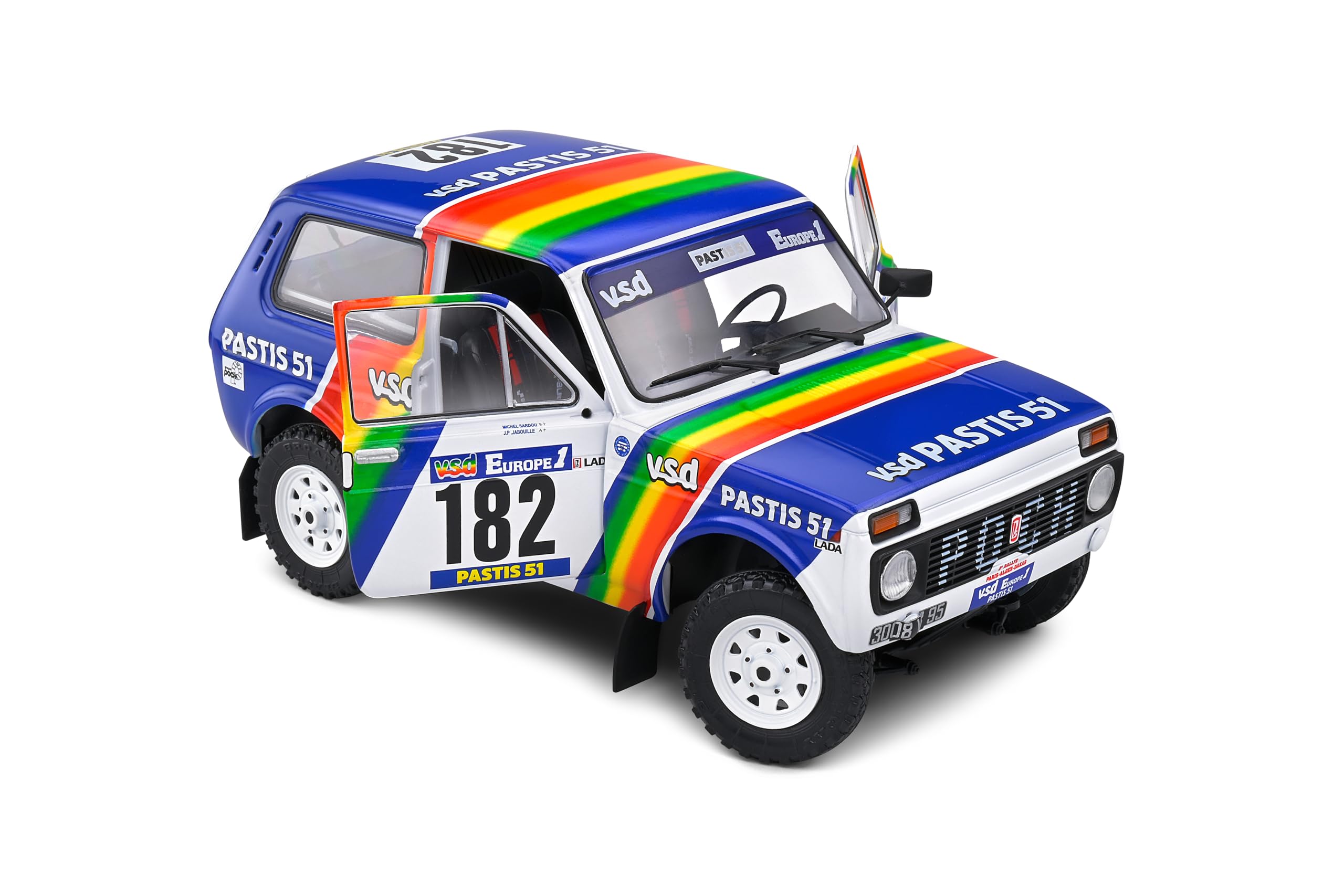 1:18 LADA NIVA White #182 JABOUILLE/SARDOU Paris-Dakar 1984