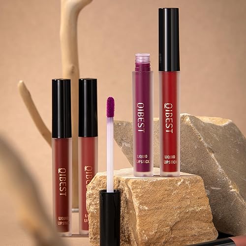 Miniatura 6 de Juego de brillo labial 3 en 1 con lápiz labial mate, brillo labial hidratante y delineador de labios líquido de 0.079 pulgadas, maquillaje de larga