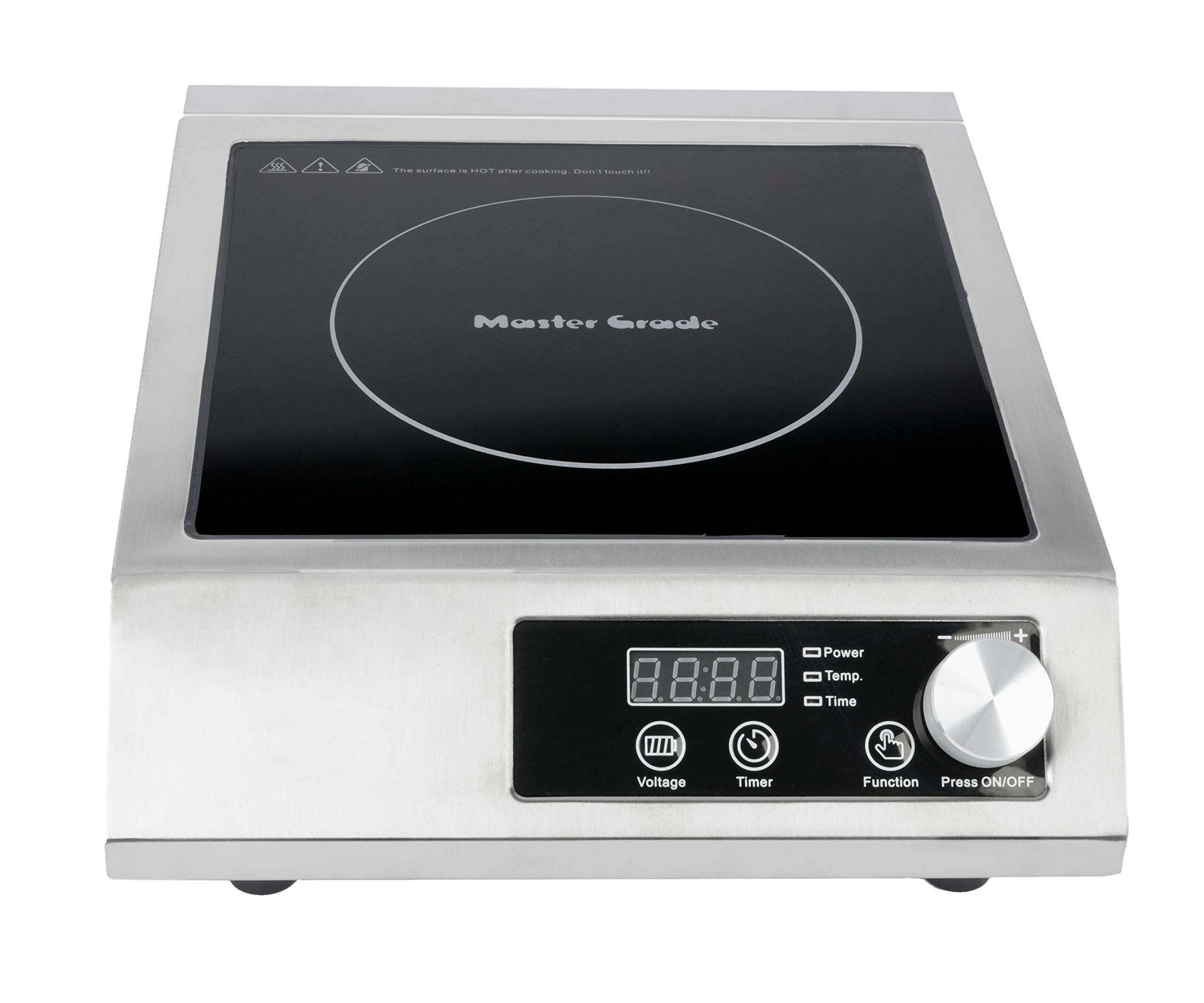 HD Commercial Portable Induction Cooktop, Hot Plate Electric, Single Burner Electric Cooktop, Electric Burner, 20 levels power 1,300-3,400W