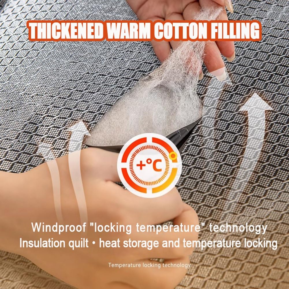 Kit di isolamento termico per finestre, antivento, blocca l'aria fredda, riduce il rumore e l'oscuramento, tenda in cotone riutilizzabile per l'inverno