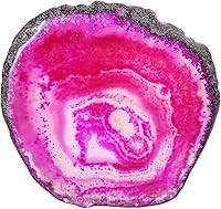 Vista 9 de rockcloud 1 pieza de piedras geodas de ágata chapada en oro, tarjeta de lugar, decoración irregular para el hogar, colección de cristales curativos