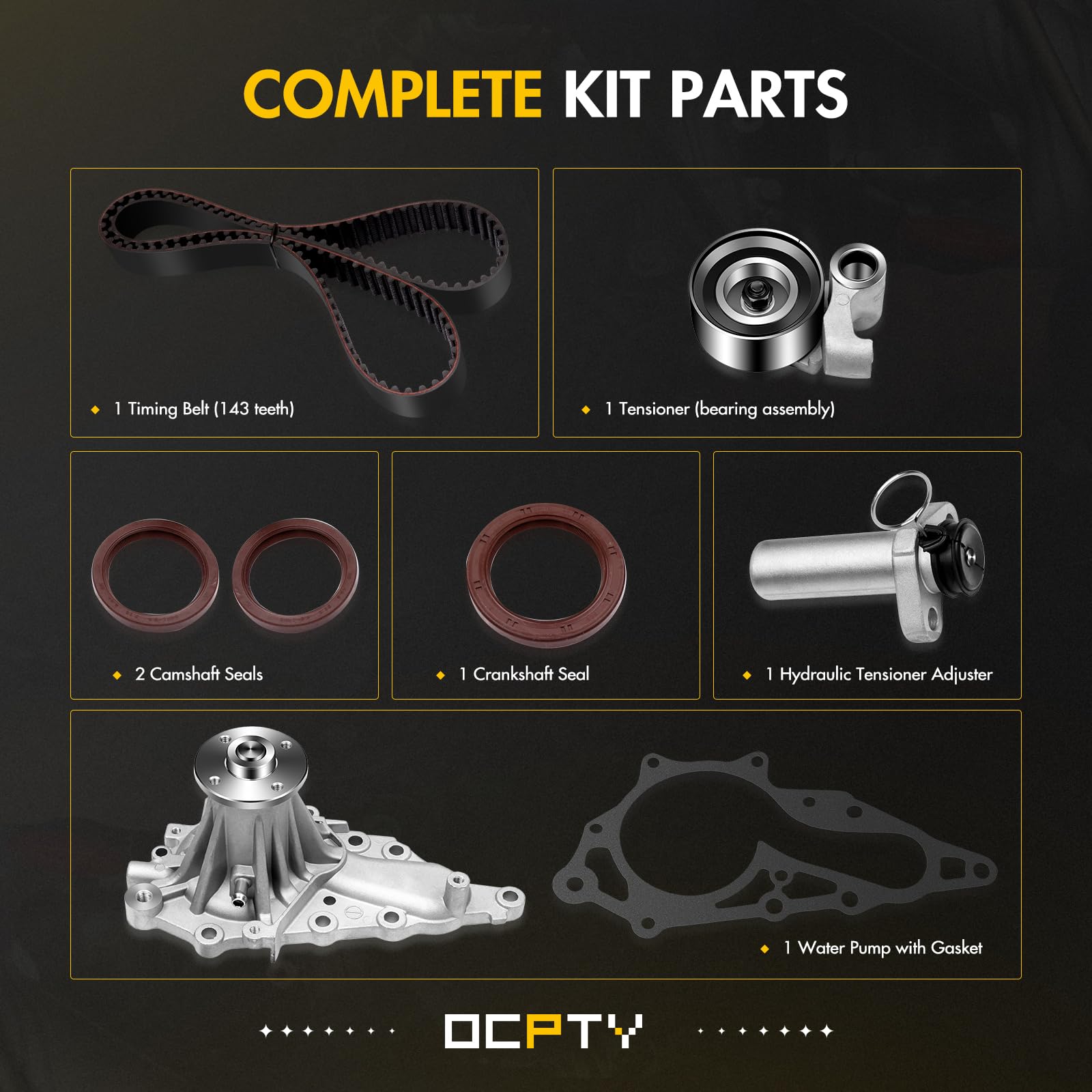 Amazon.com: OCPTY Timing Belt Kit with Water Pump tensioner